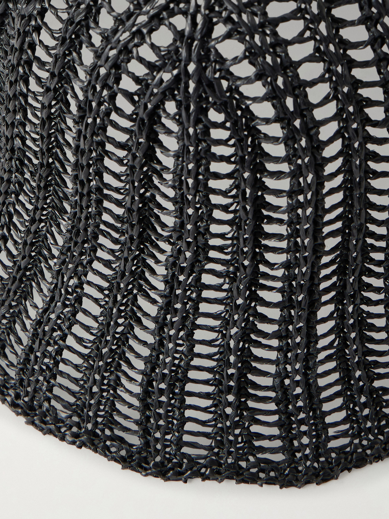 Brunello Cucinelli Techno Raffia Bucket Hat In Black