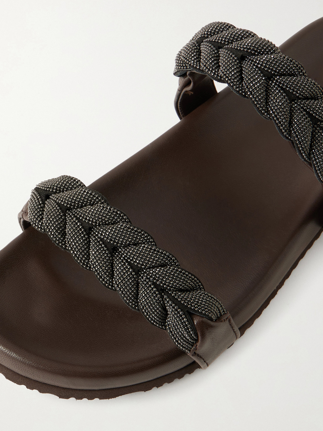 Bead-Embellished Sandals