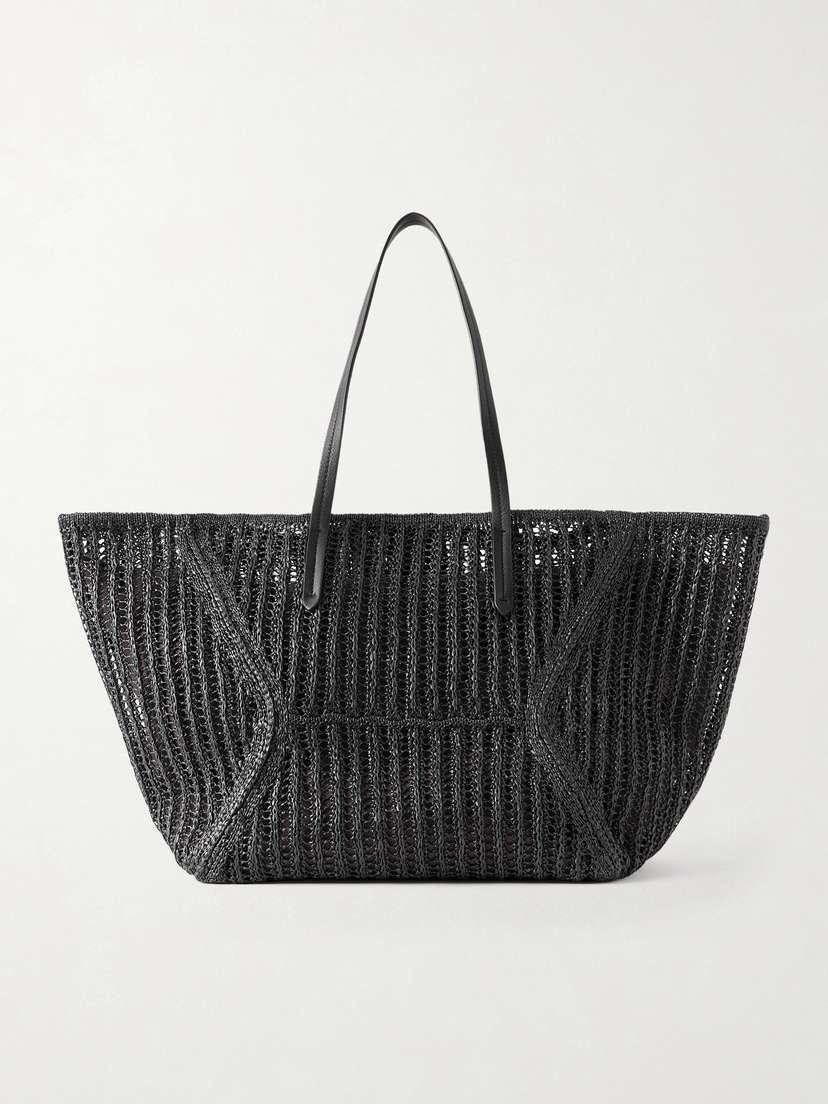 Brunello Cucinelli Leather-trimmed Woven Tote