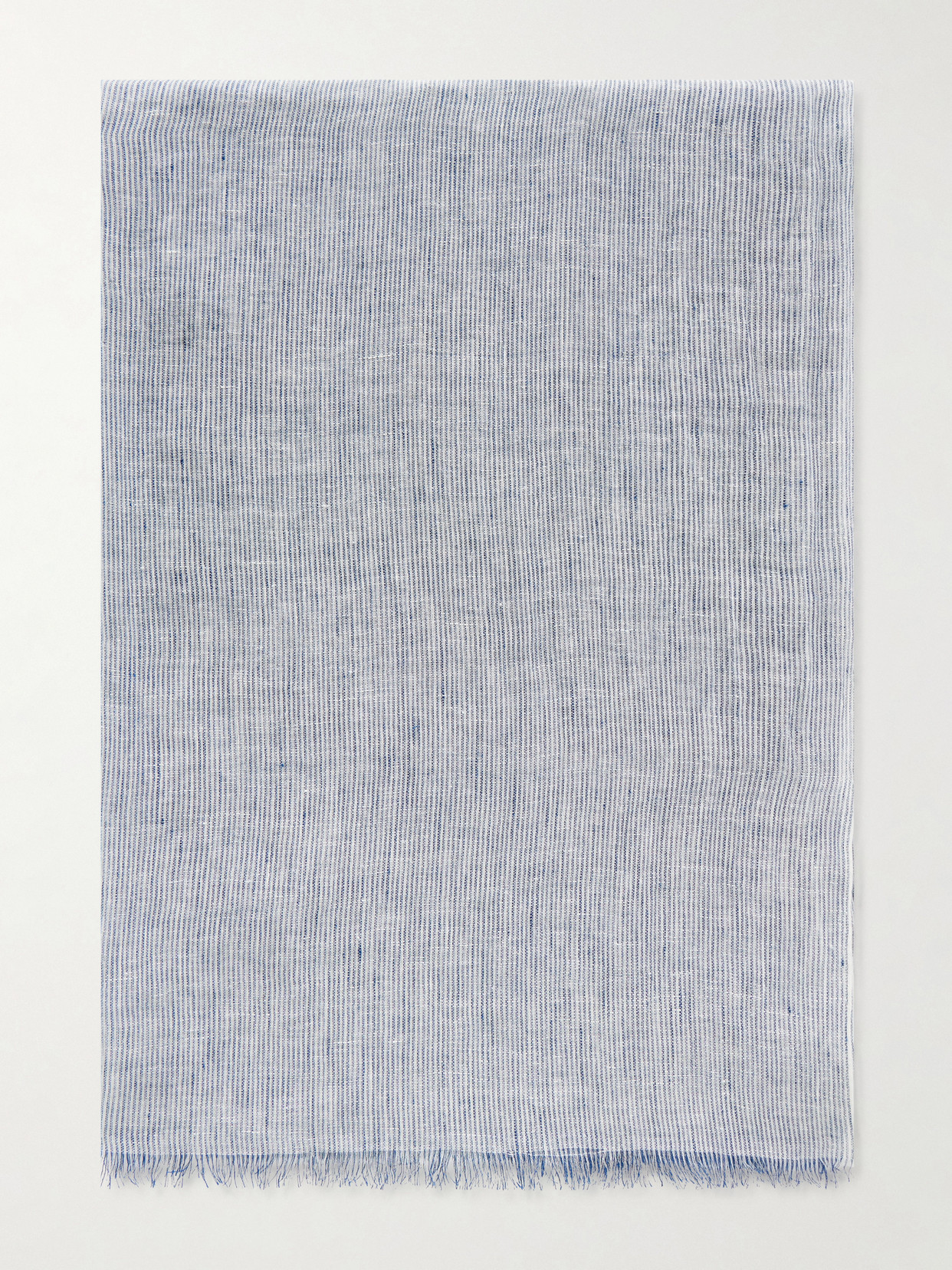 Brunello Cucinelli Fringed Linen Scarf In Multi