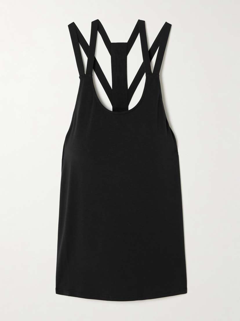 Eres Allyson Embroidered Stretch-modal And Silk-blend Jersey Tank