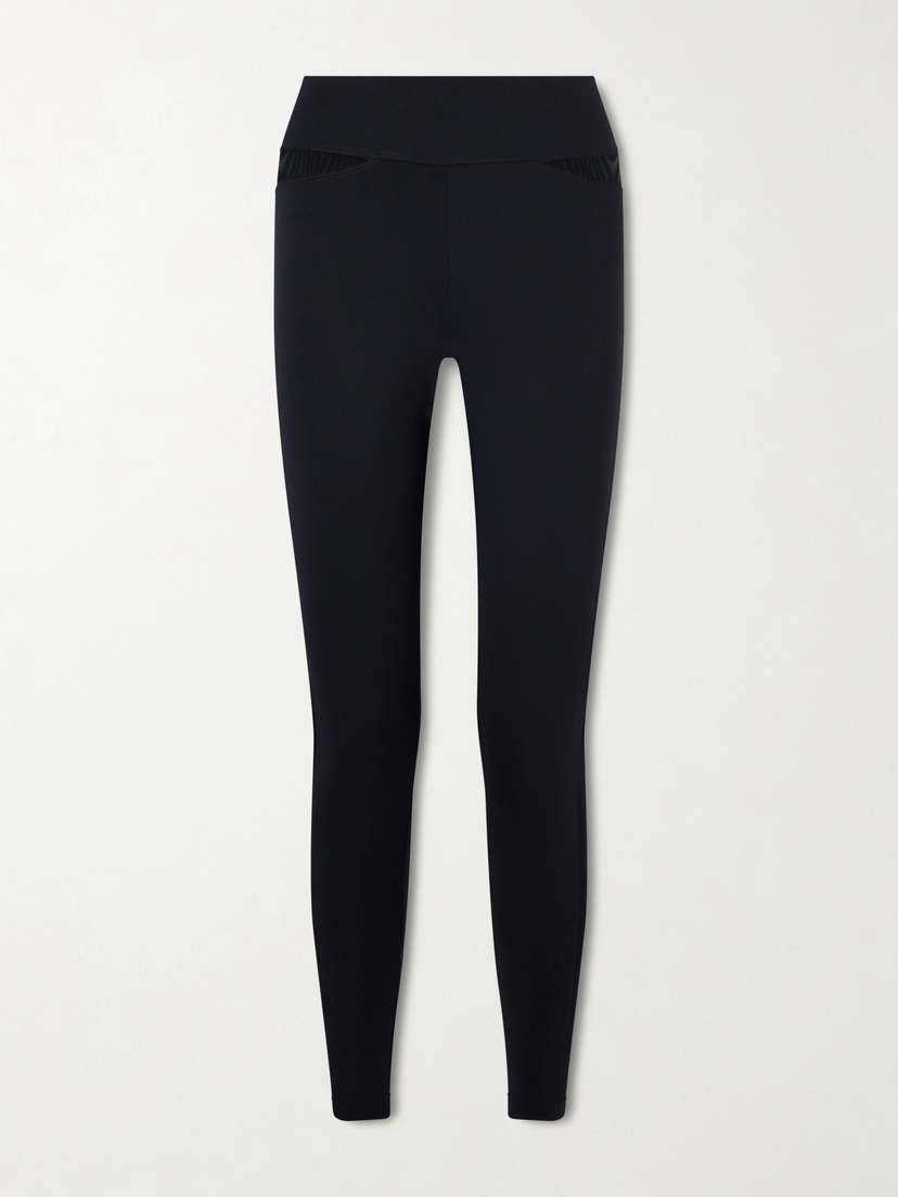 Eres Comaneci Mesh-trimmed Stretch-jersey Leggings
