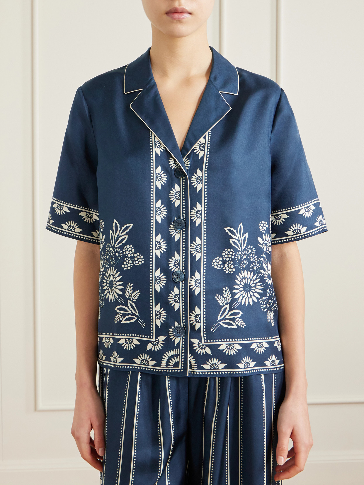 Infusion Floral-Print Silk-Twill Shirt