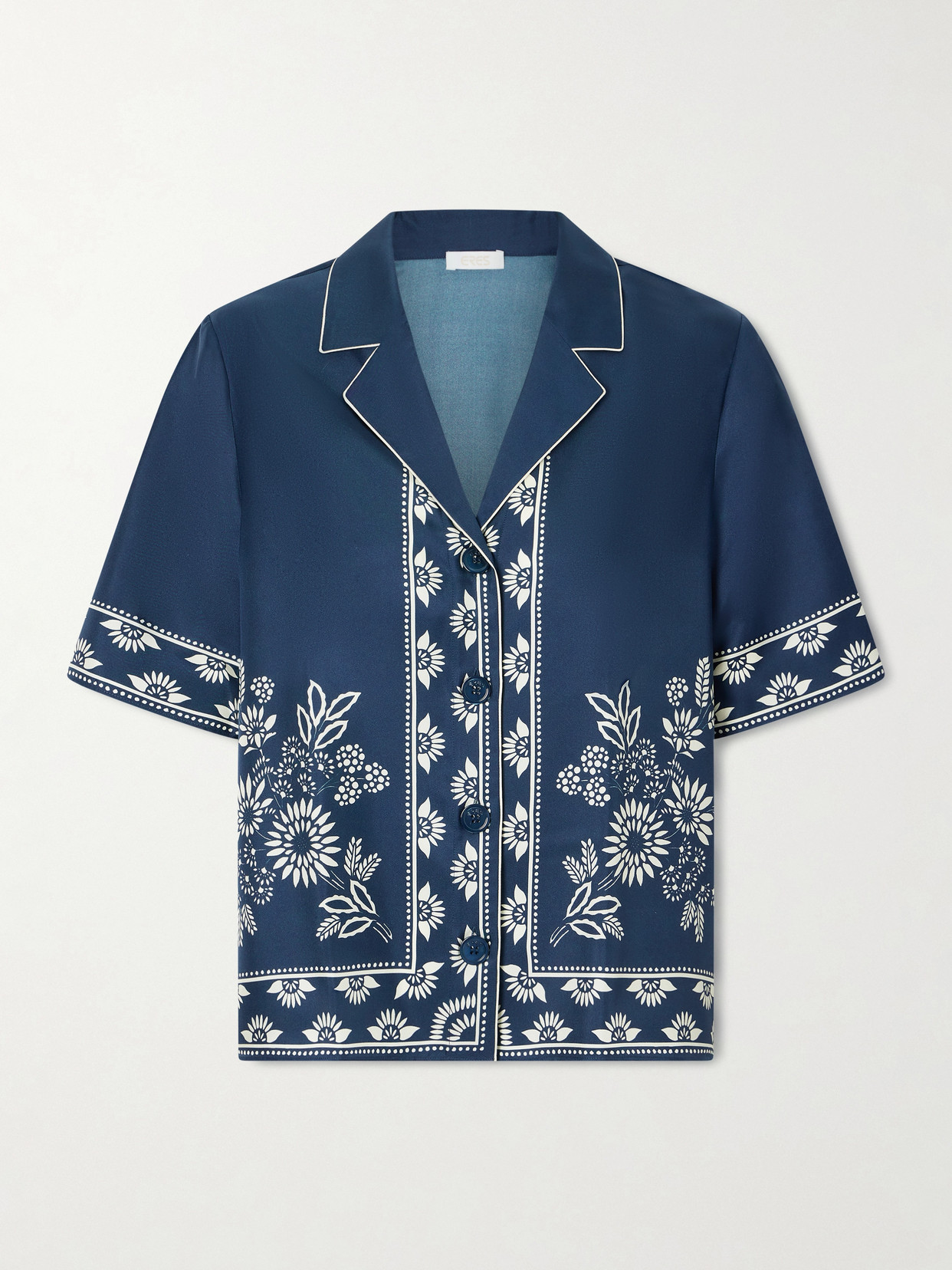 Infusion Floral-Print Silk-Twill Shirt