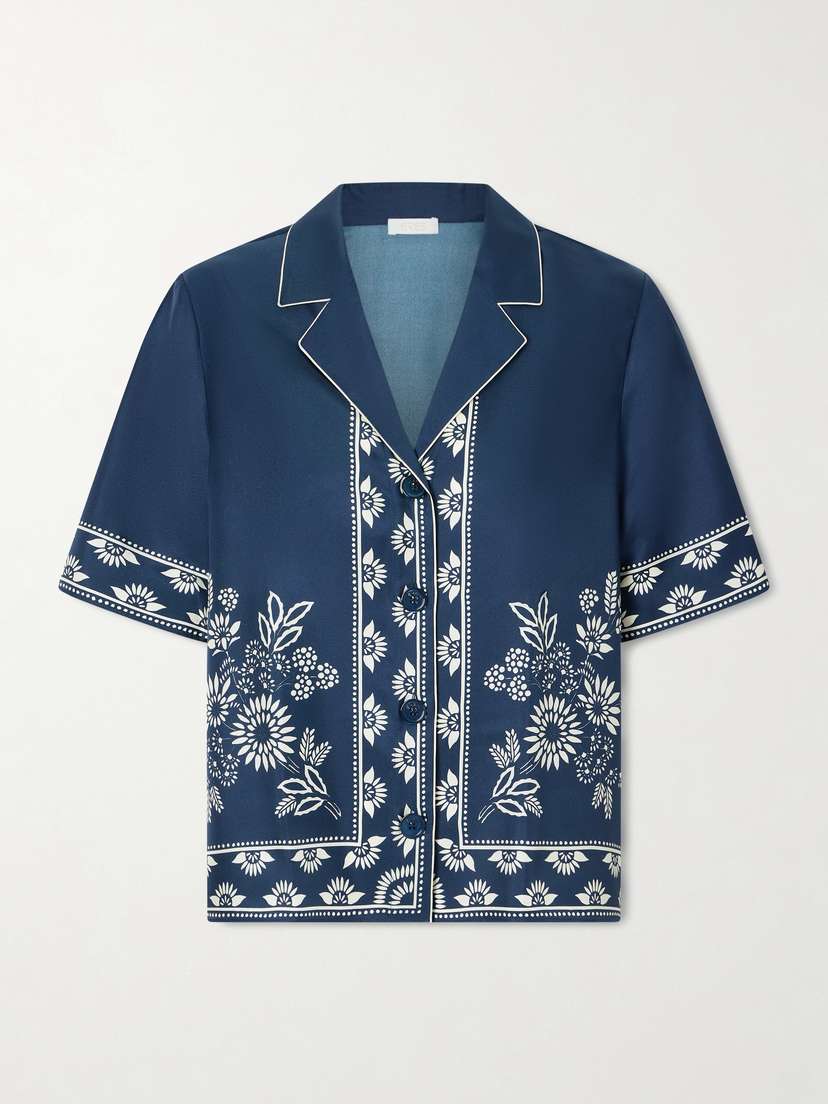 Eres Infusion Floral-print Silk-twill Shirt