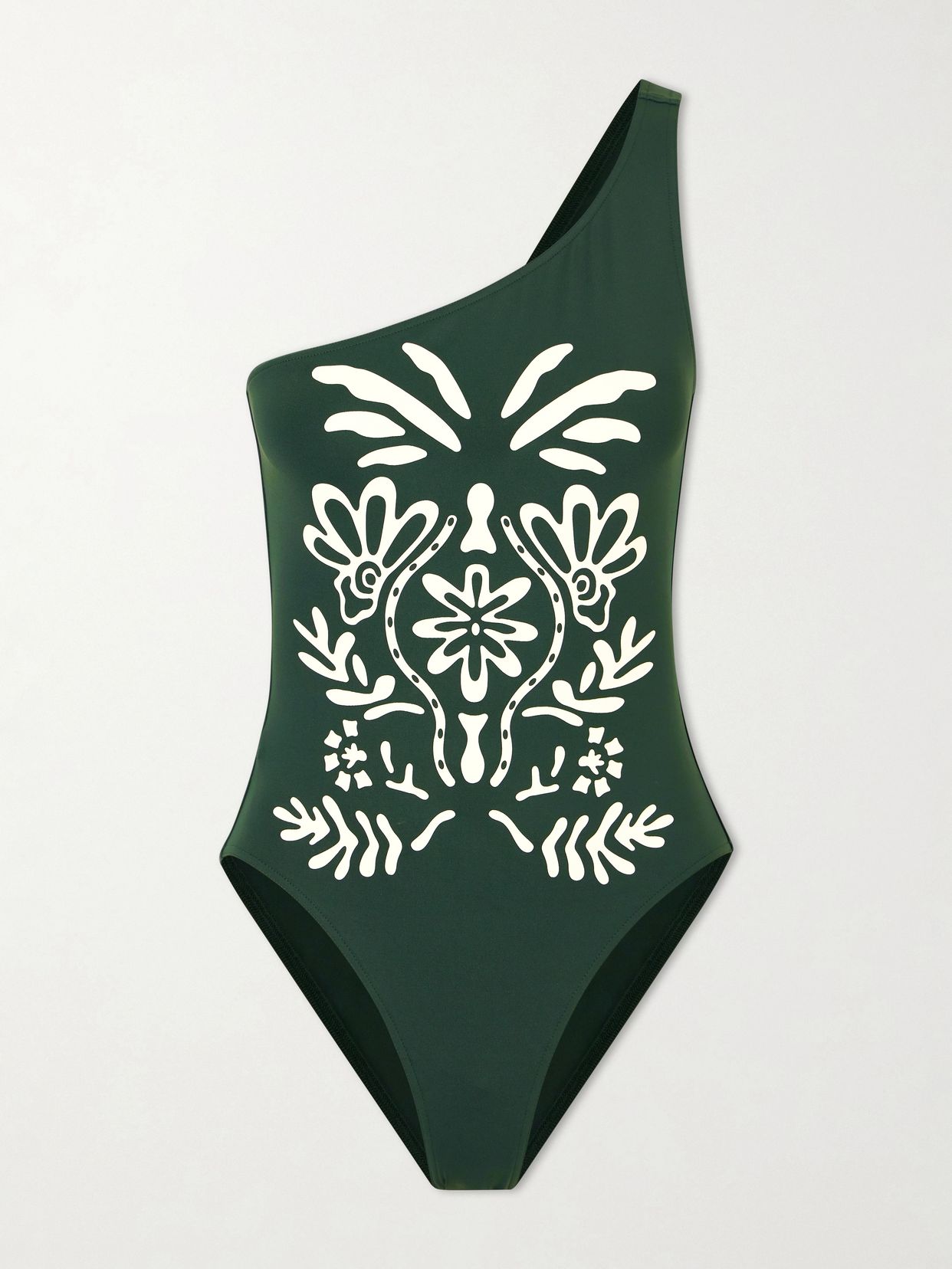 Gemme one-shoulder printed swimsuit
