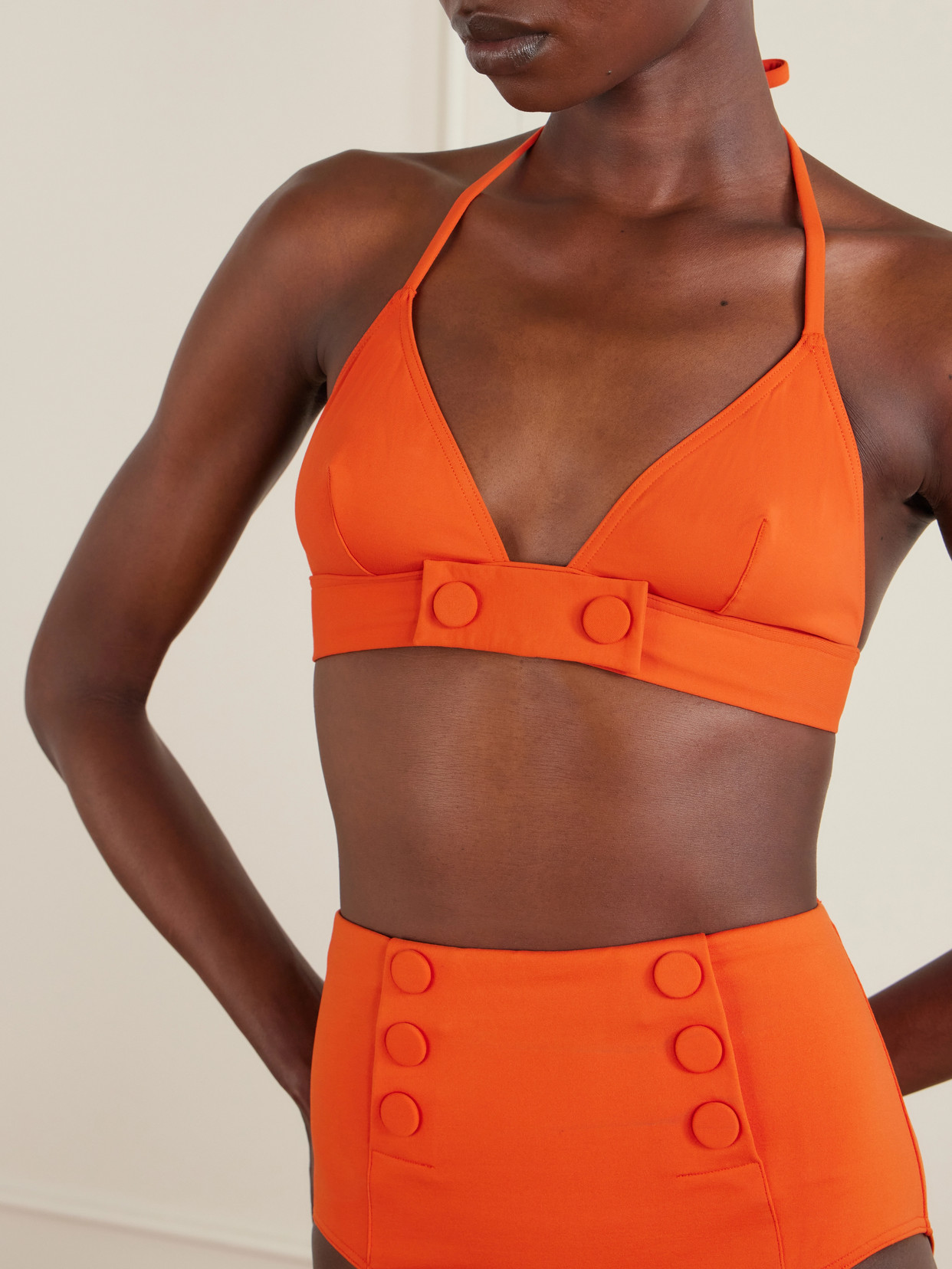 Eres Triangle Bikini Top In Orange