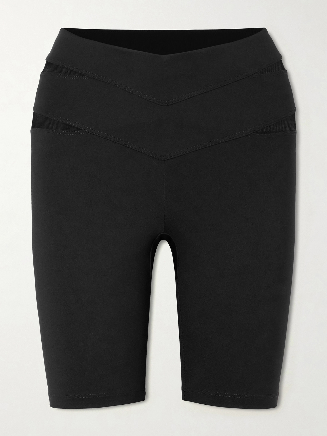 Eres Lonsbrough Tulle-paneled Stretch-jersey Shorts In Black