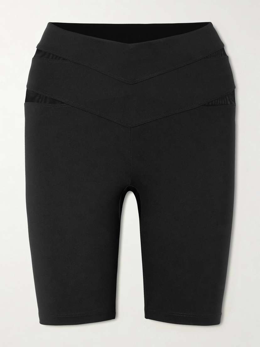 Eres Lonsbrough Tulle-paneled Stretch-jersey Shorts