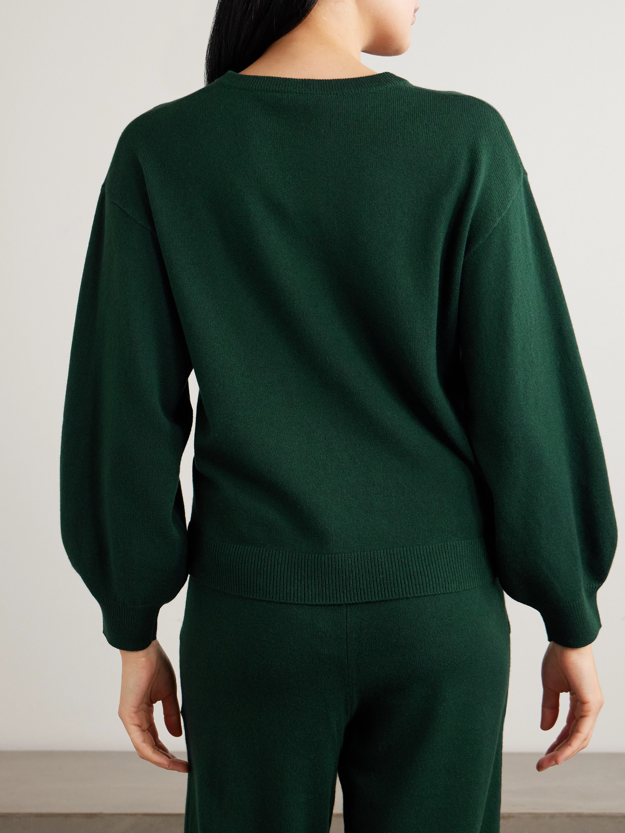 Eres Colorama Maille Famous Wool And Cashmere-blend Sweater In Green
