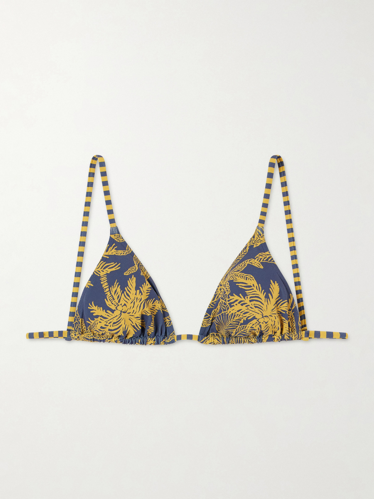 Eres Hamac Printed Triangle Bikini Top In Blue
