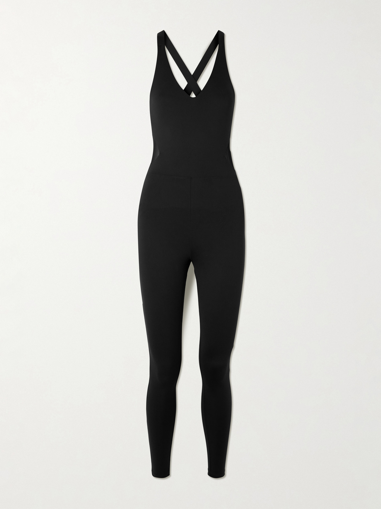 Eres Graham Tulle-trimmed Stretch-jersey Jumpsuit In Black