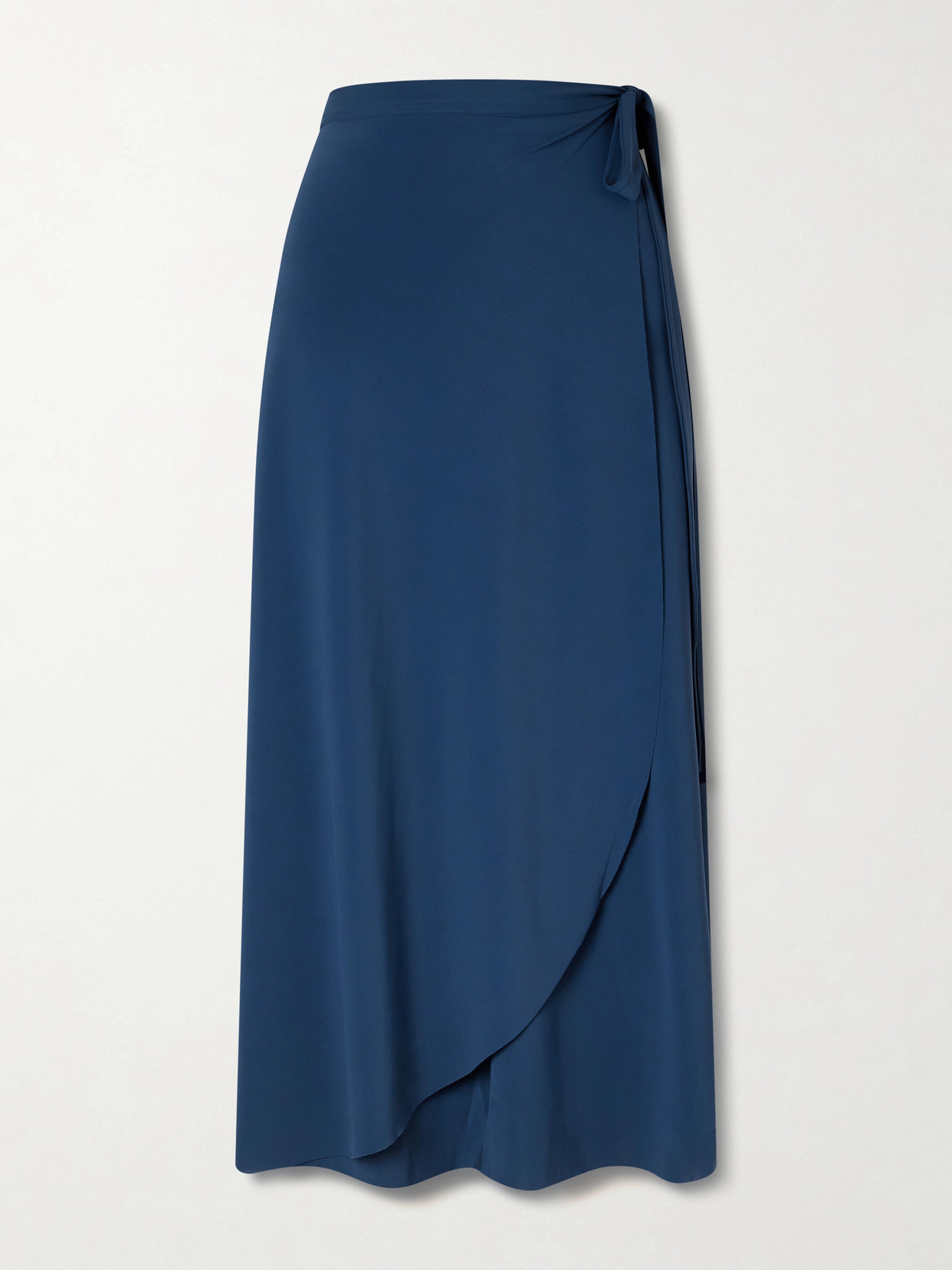 Eres Julieta Stretch-jersey Wrap Midi Skirt In Blue