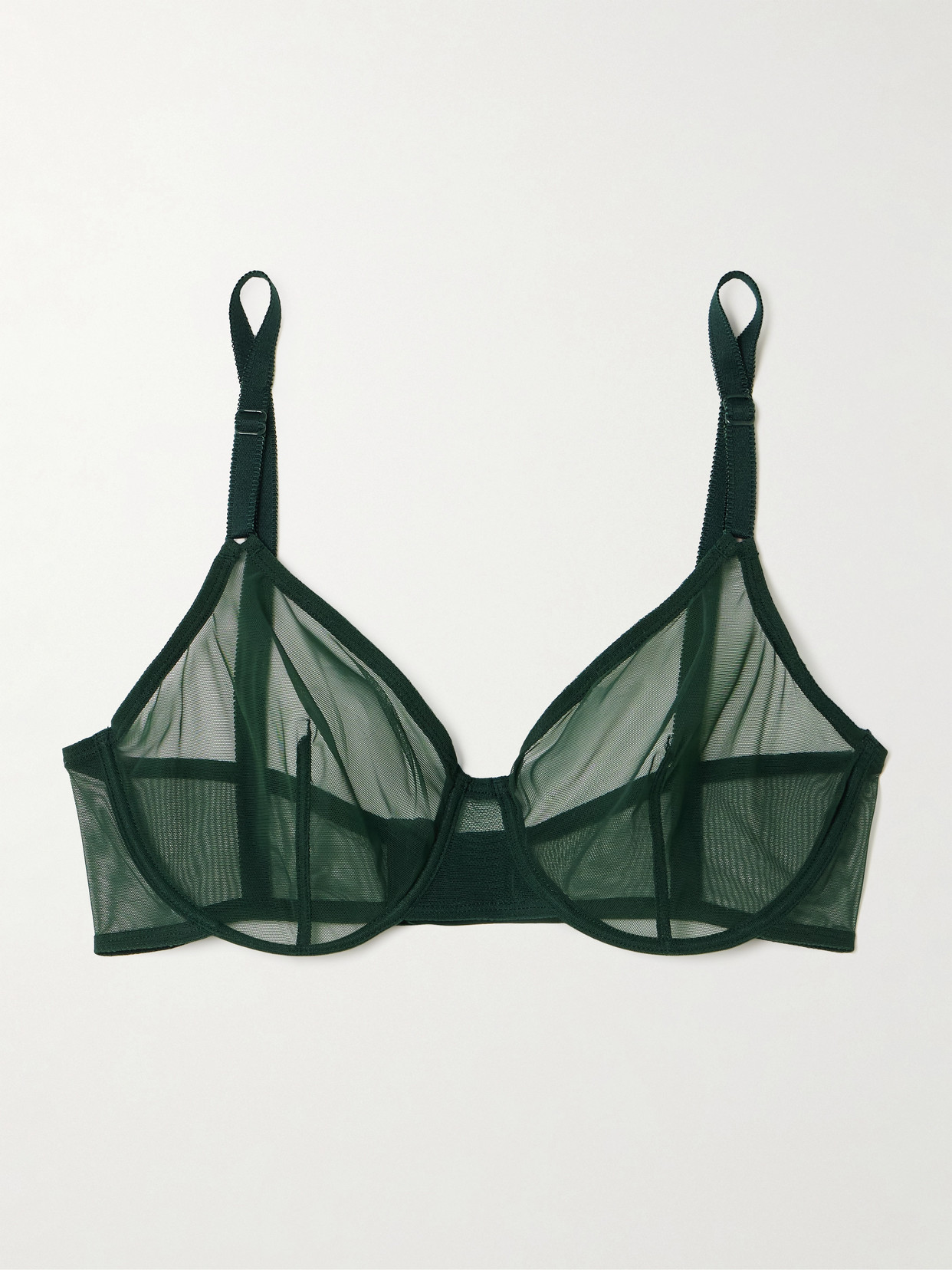 Eres Eden Tonique Stretch-tulle Underwired Bra In Green