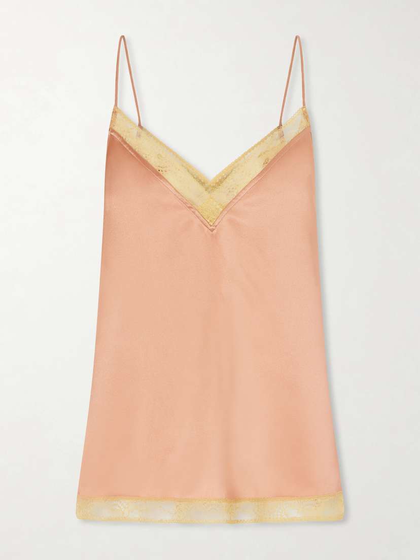 Eres Instant Lace-trimmed Silk-satin Camisole