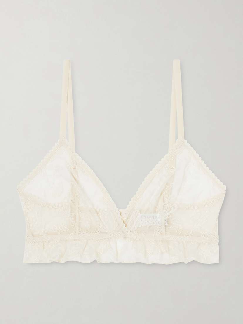 Eres Clochette Embroidered Mesh Triangle Bra
