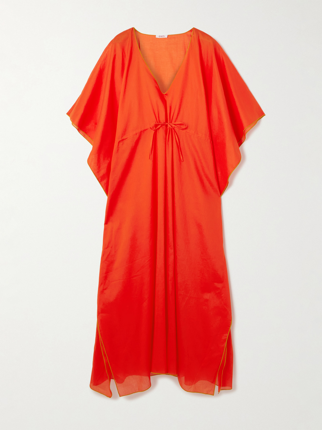 Eres Voilier Cotton-voile Kaftan In Red