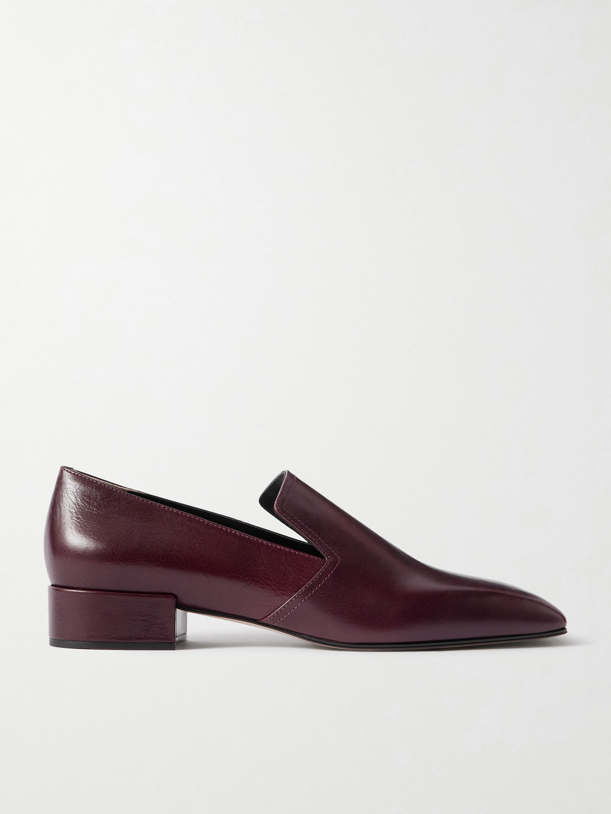 Christen Tokyo Leather Loafers In Burgundy