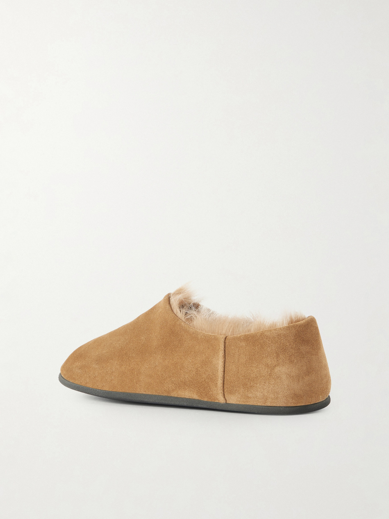 Big Bootie Shearling-Lined Suede Slippers