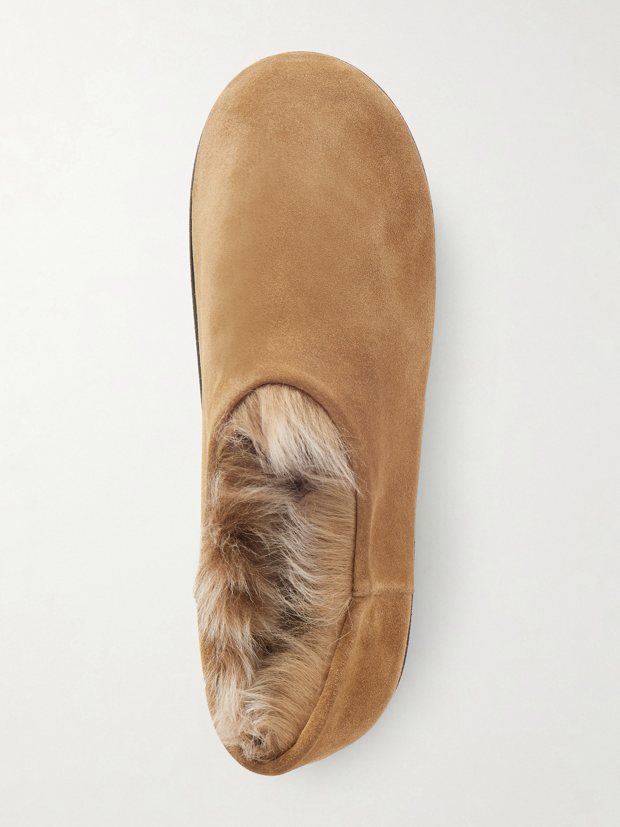 Big Bootie Shearling-Lined Suede Slippers
