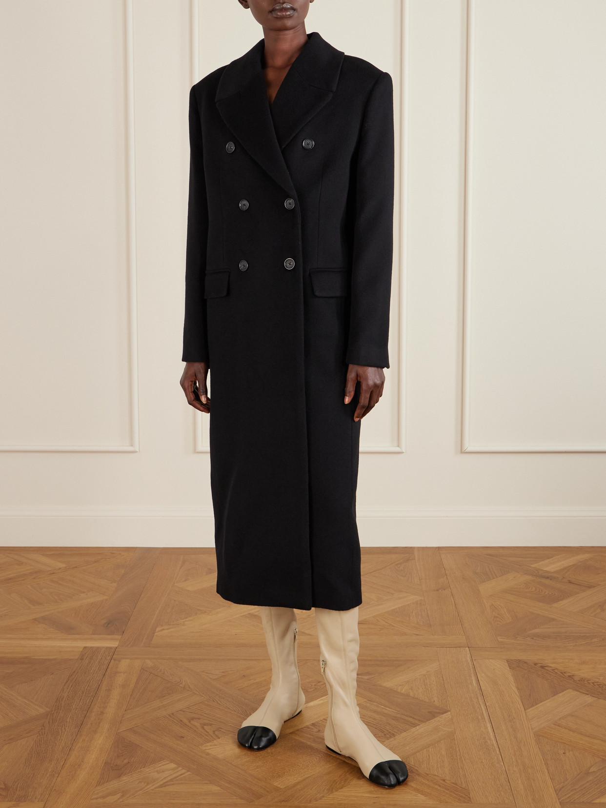 Christen Tabi Stretch-leather Knee Boots In Neutral