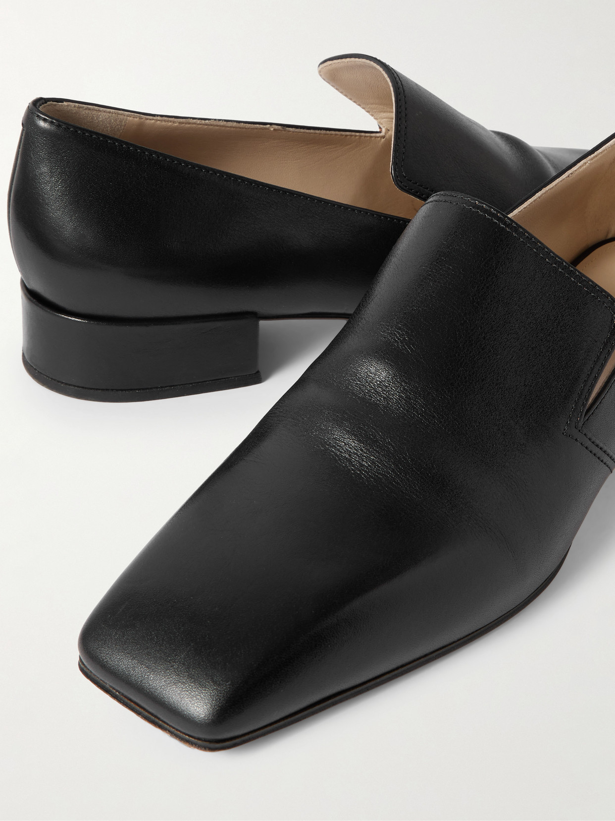 Christen Tokyo Leather Loafers In Black
