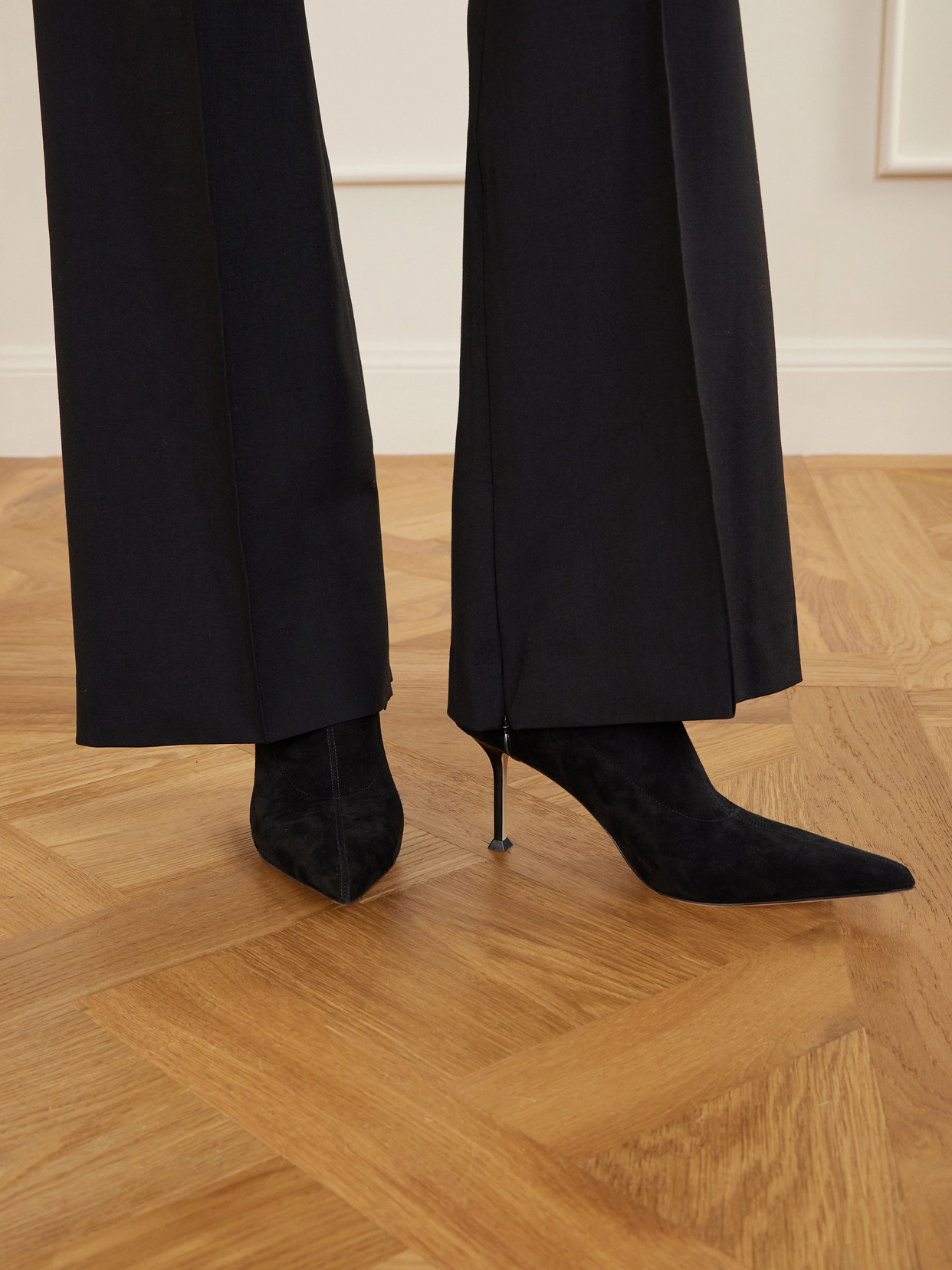 Helix Stretch Stretch-Suede Ankle Boots