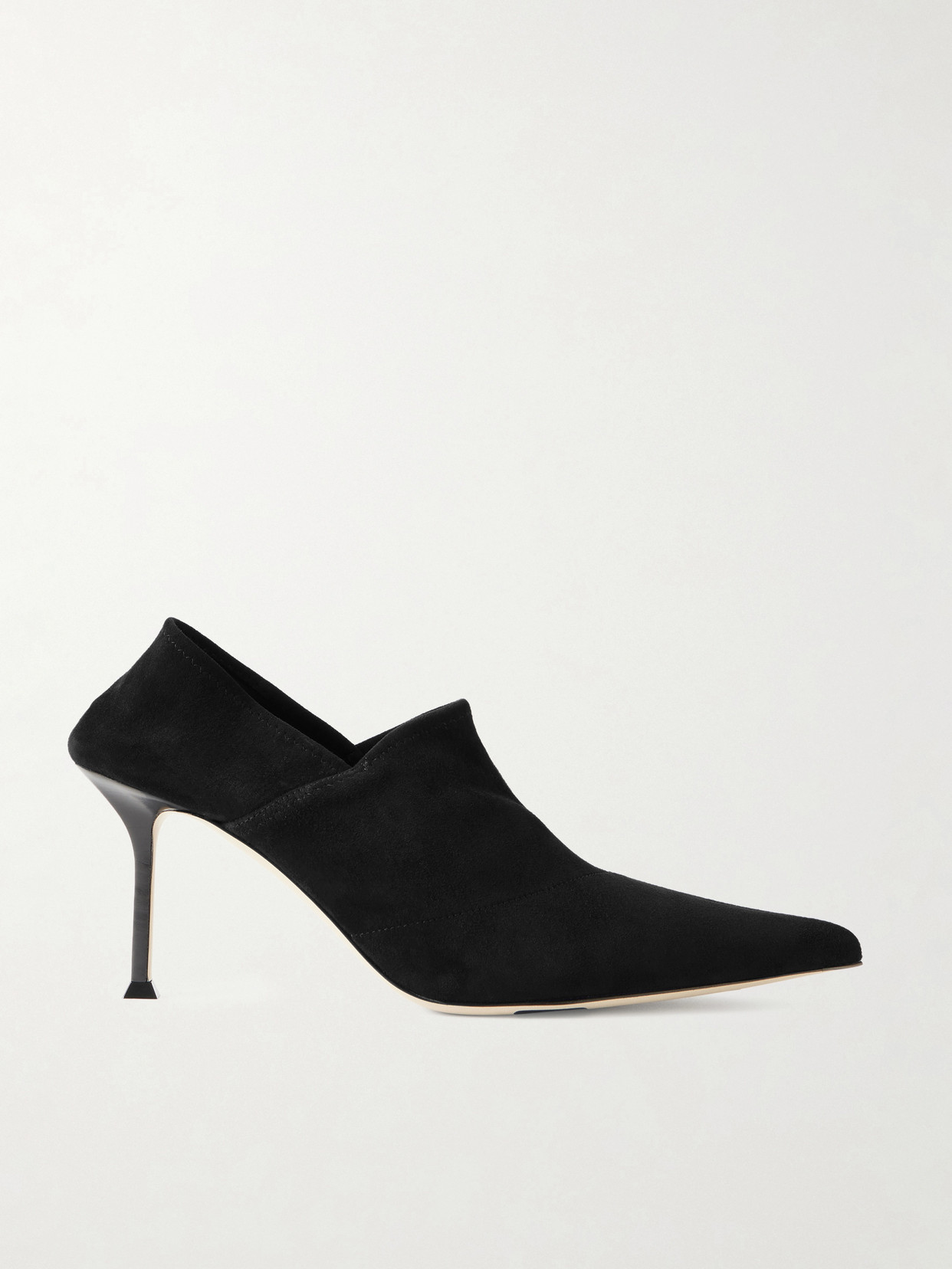 Christen Helix Suede Pumps In Black