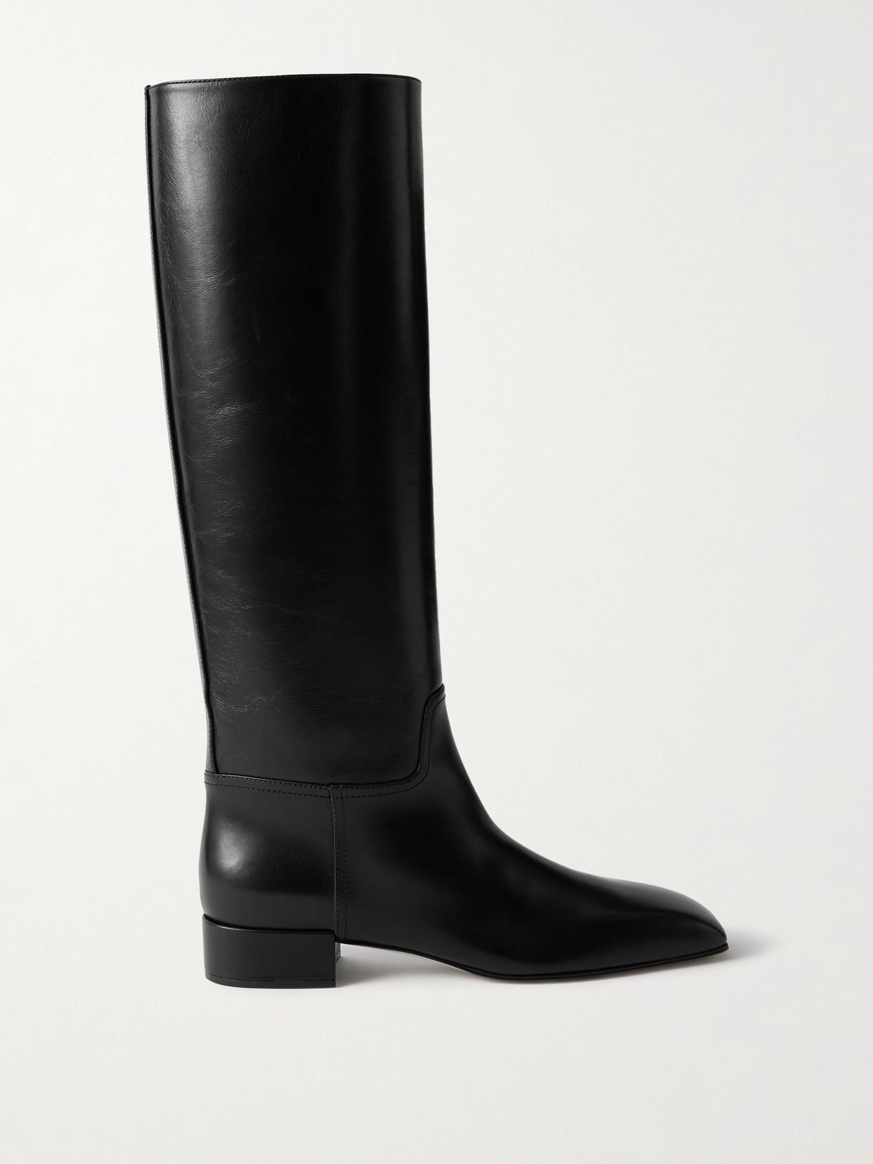 Christen Tokyo Leather Knee Boots In Black