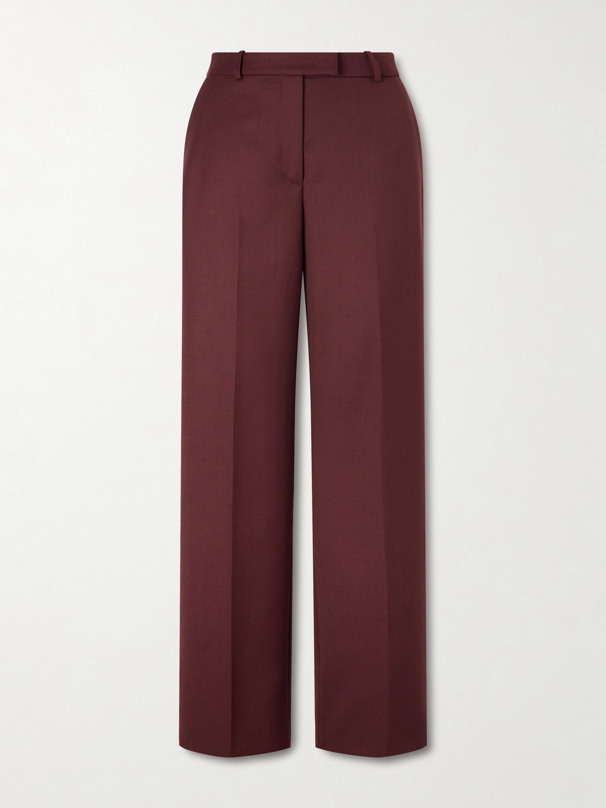 The Frankie Shop Lenora Woven Straight-leg Pants In Brown
