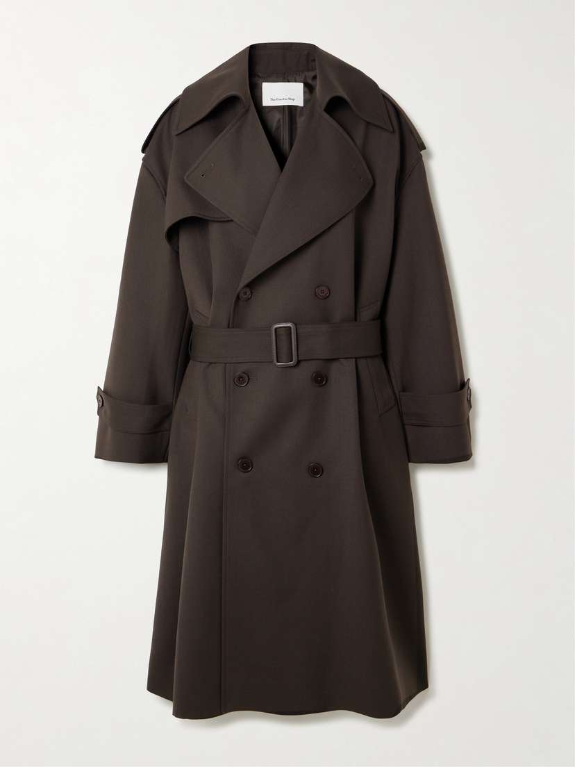 Dursey Double-breasted Belted Woven Trench Coat