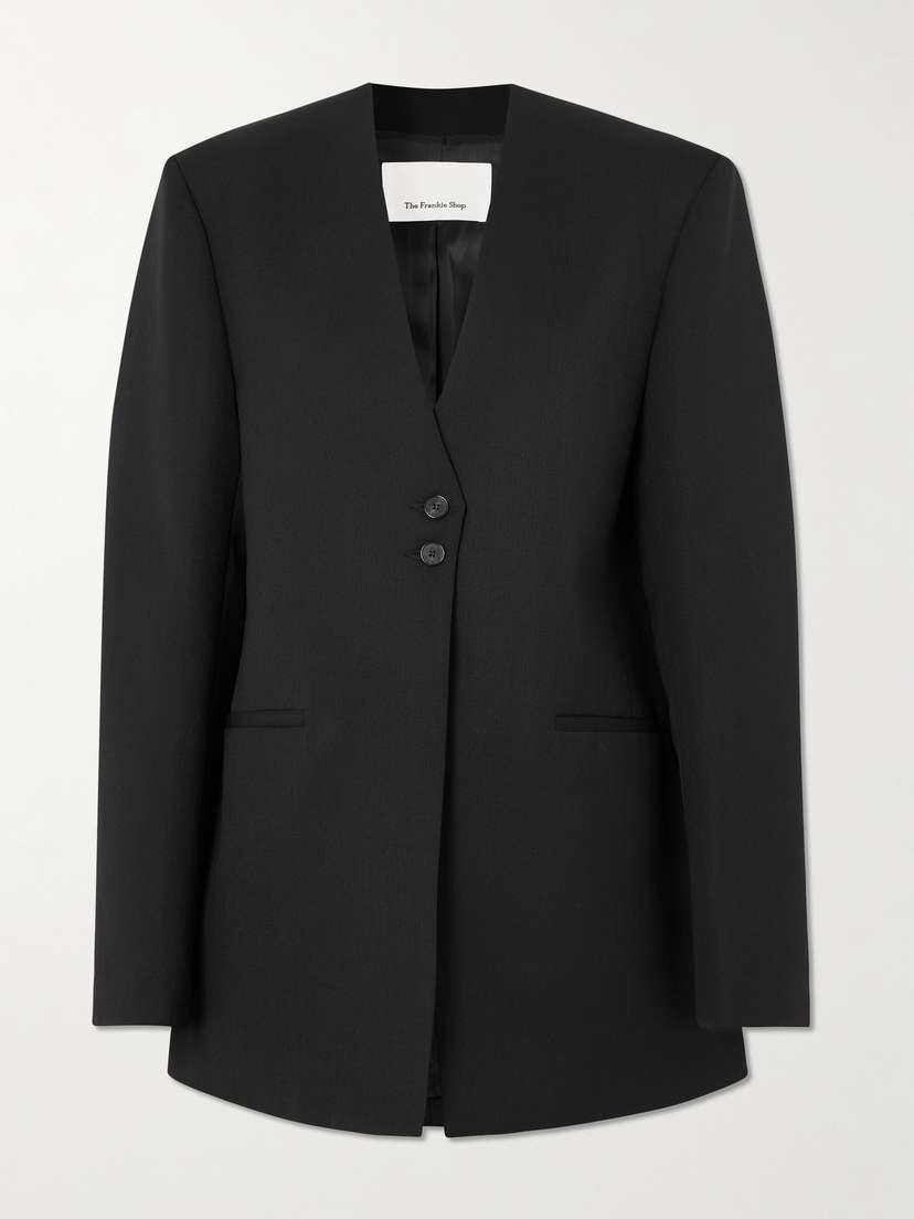 The Frankie Shop Winsen Oversized Woven Blazer