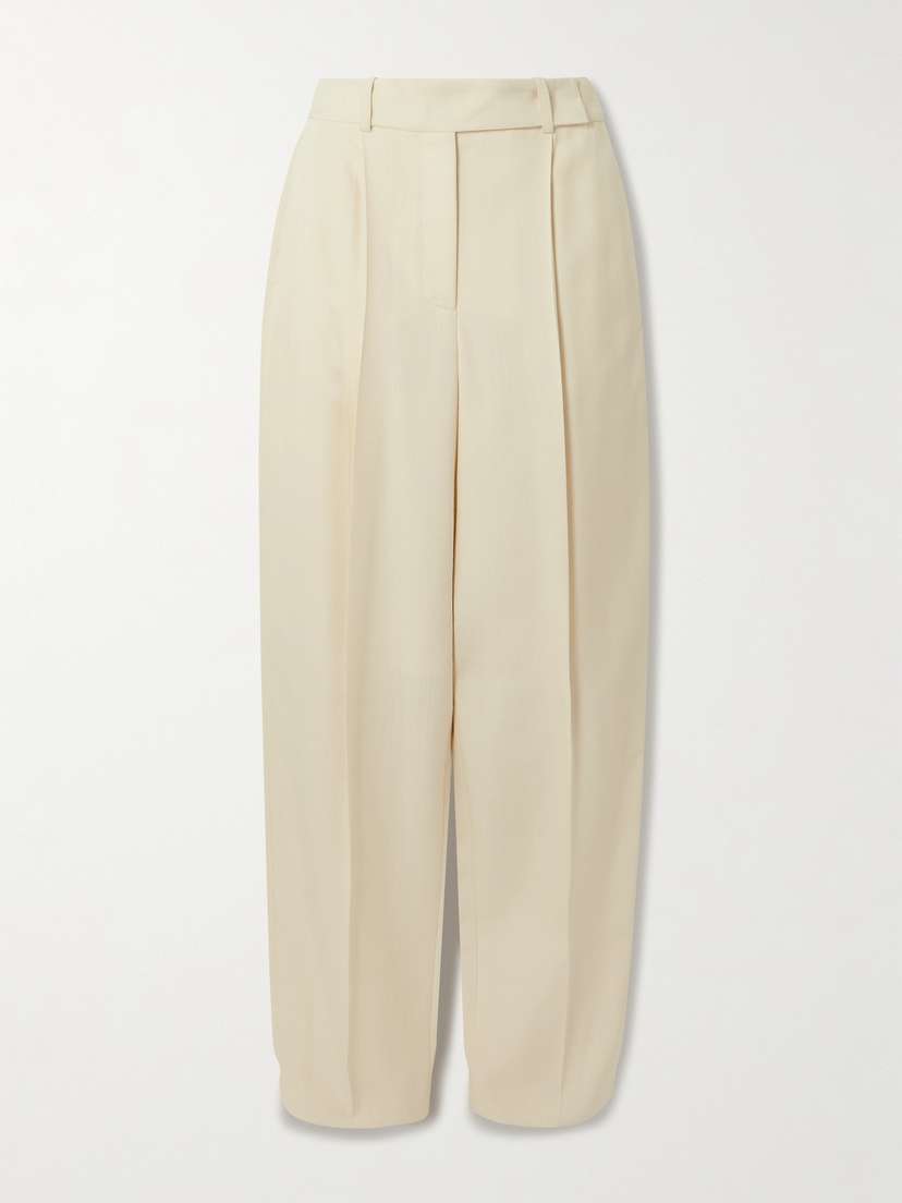 Joseph Rayen Pleated Woven Wide-leg Pants