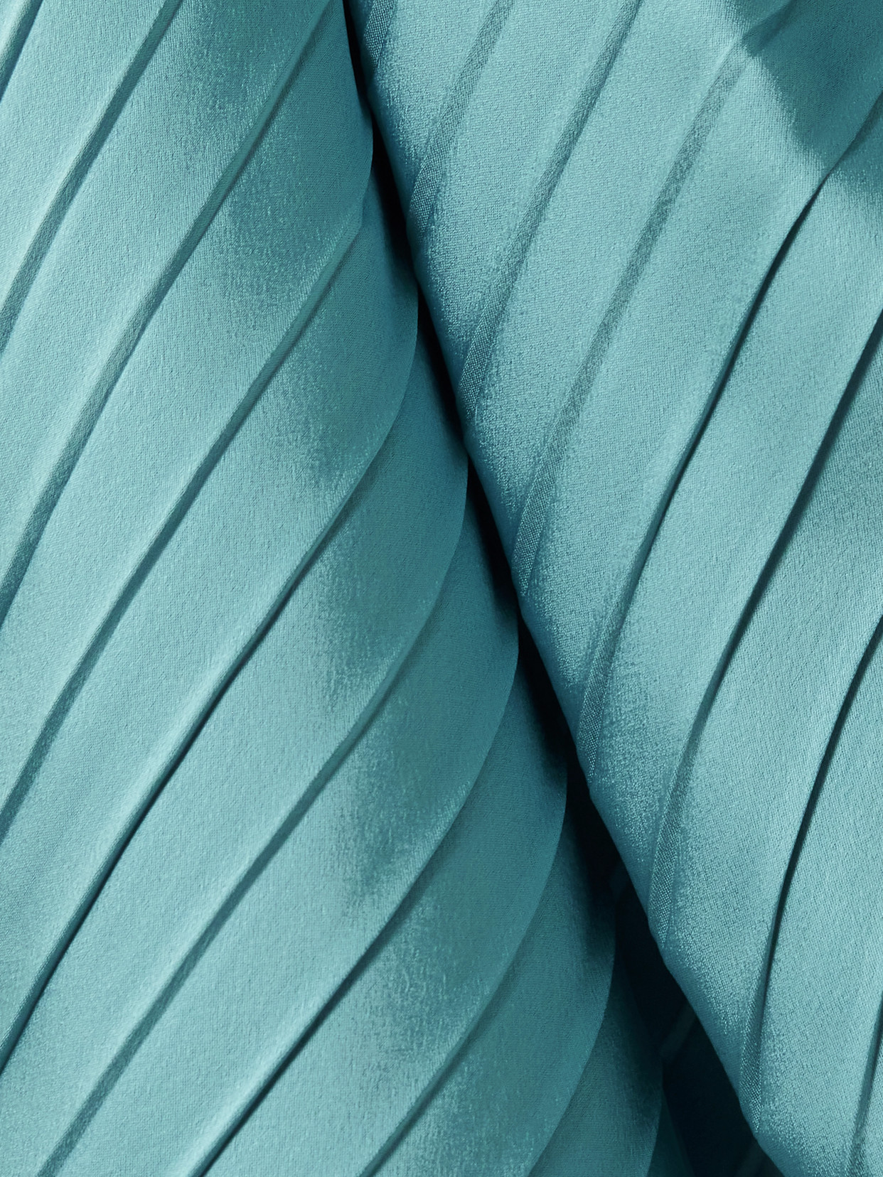 Joseph Rabat Stretch Knit-trimmed Pleated Satin Midi Skirt In Green