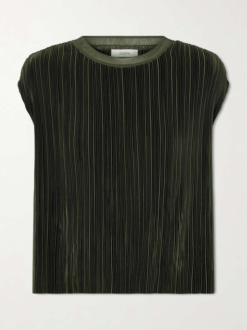 Joseph Cedre Plissé Satin Blouse