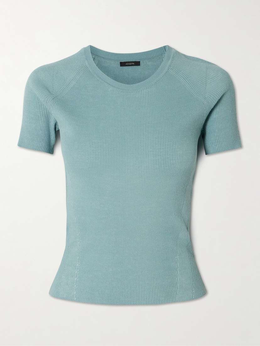 Joseph Belarb Ribbed Tencel™ Lyocell-blend T-shirt