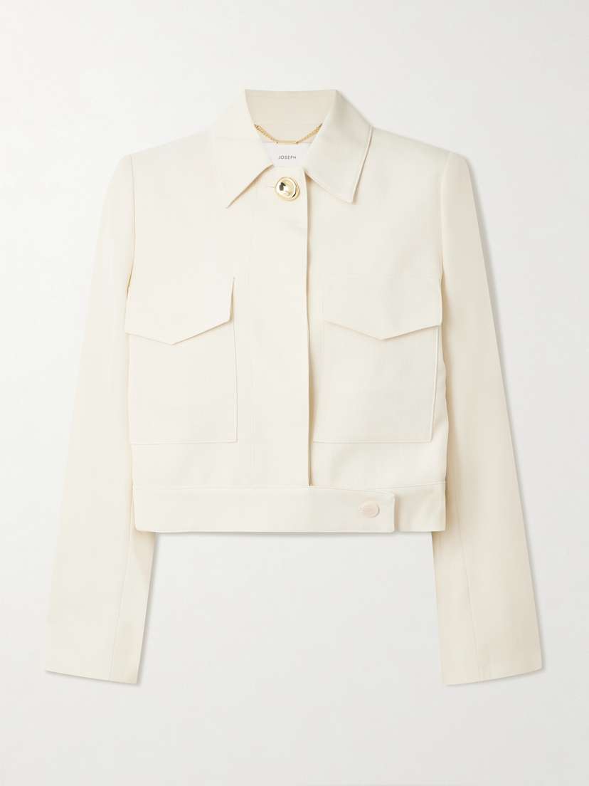 Joseph Renoir Cropped Woven Jacket