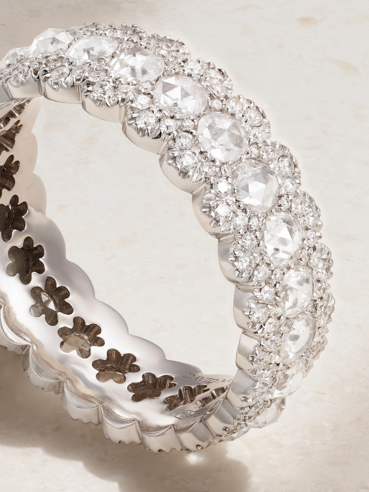 David Morris 18-karat White Gold Diamond Ring In Metallic