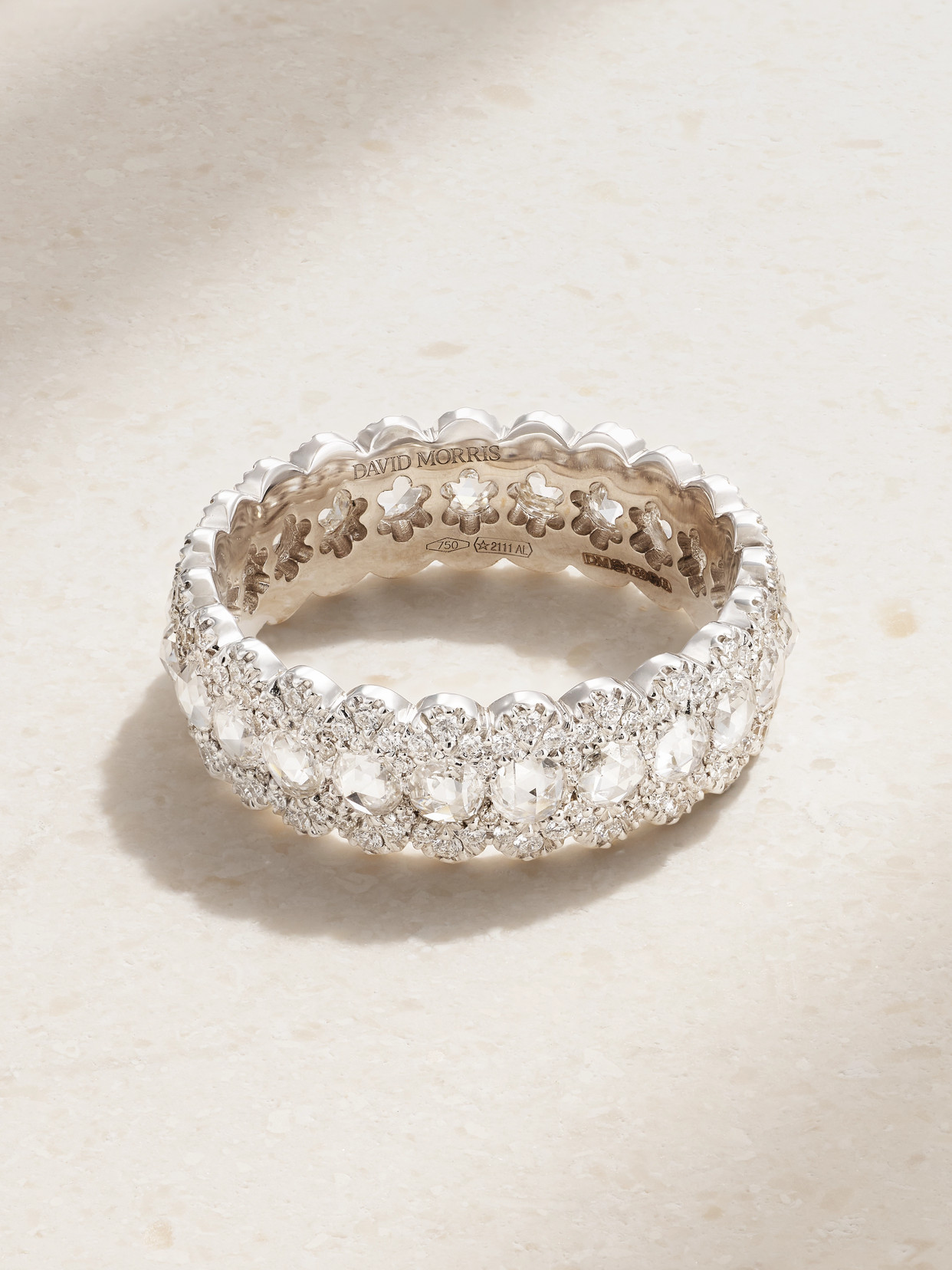 David Morris 18-karat White Gold Diamond Ring In Metallic