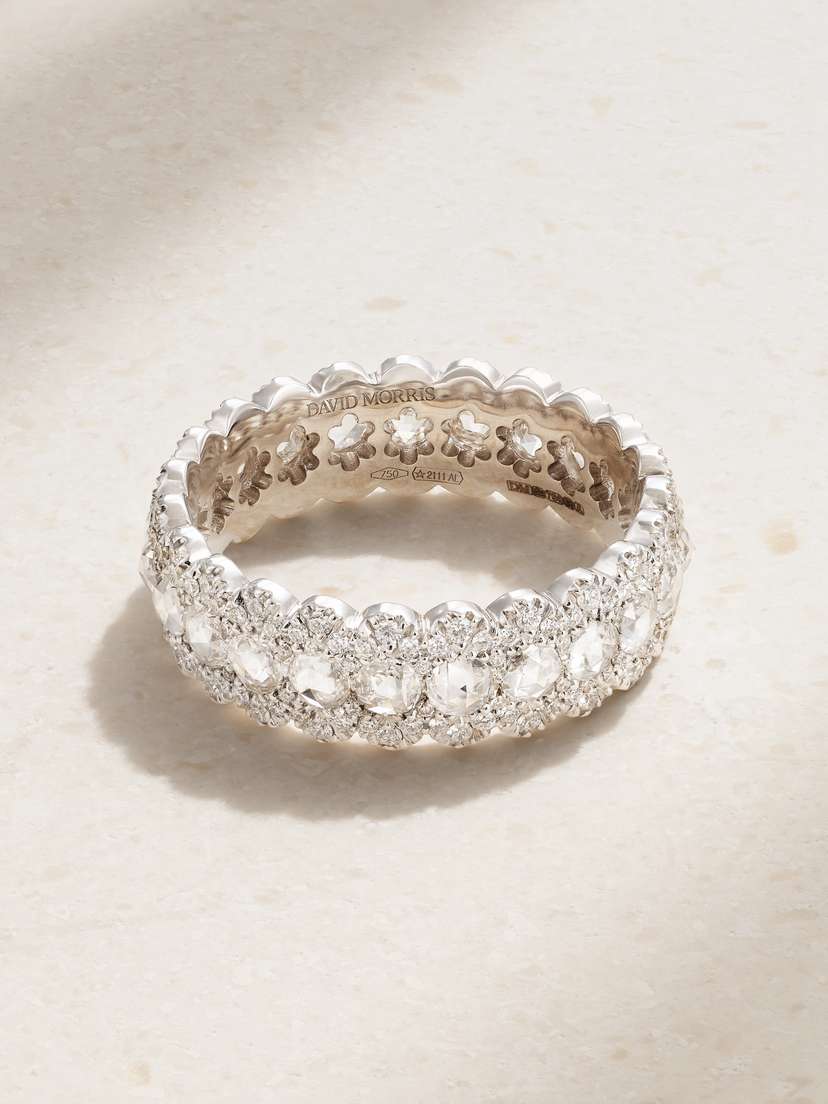 David Morris 18-karat White Gold Diamond Ring