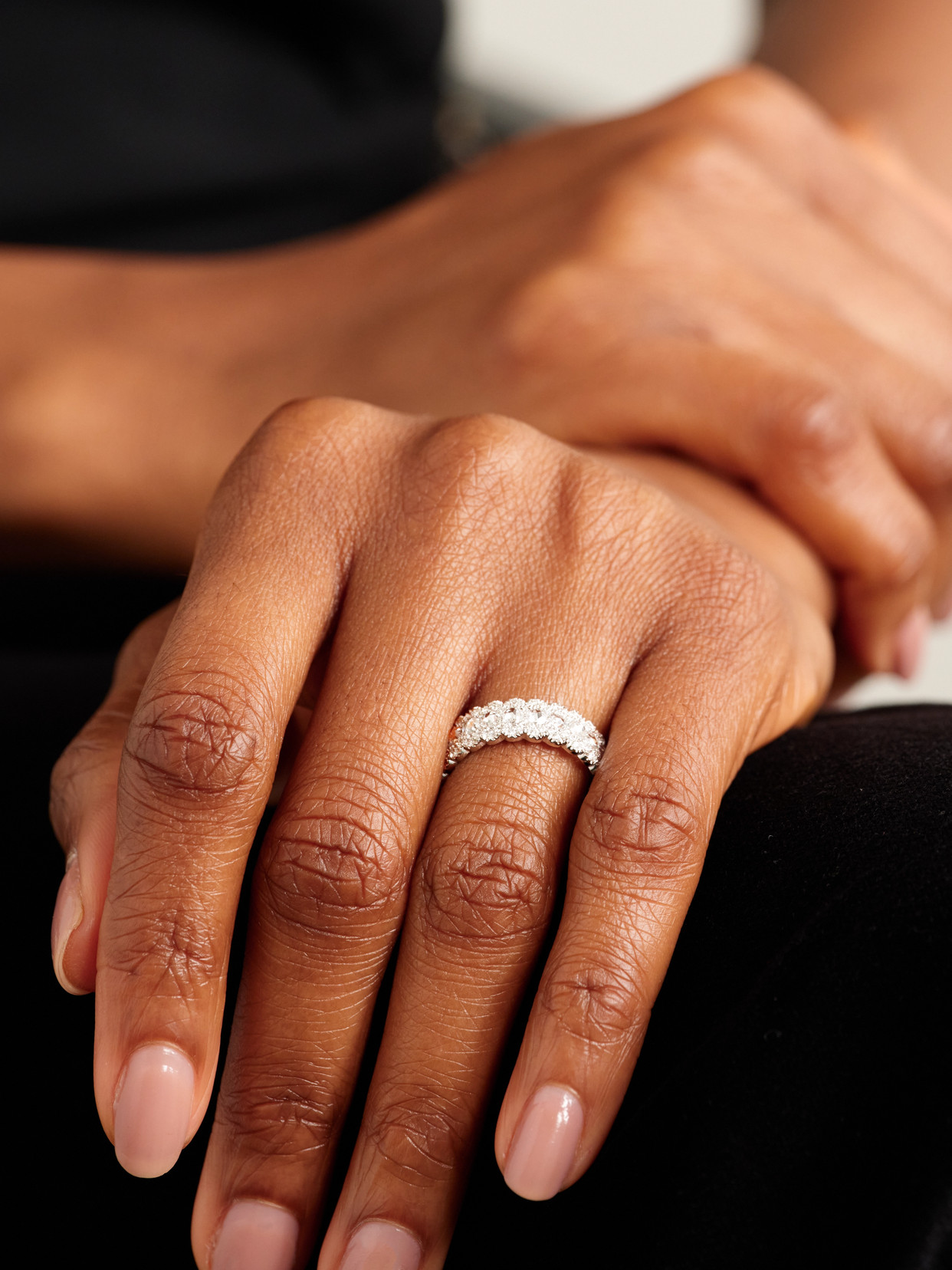 David Morris 18-karat White Gold Diamond Ring In Metallic