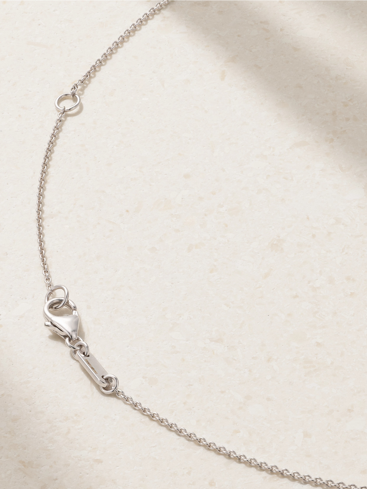 David Morris Frozen Kiss 18-karat White Gold, Emerald And Diamond Necklace In Green