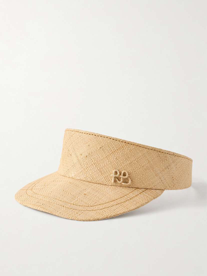 Ruslan Baginskiy Embroidered Straw Visor