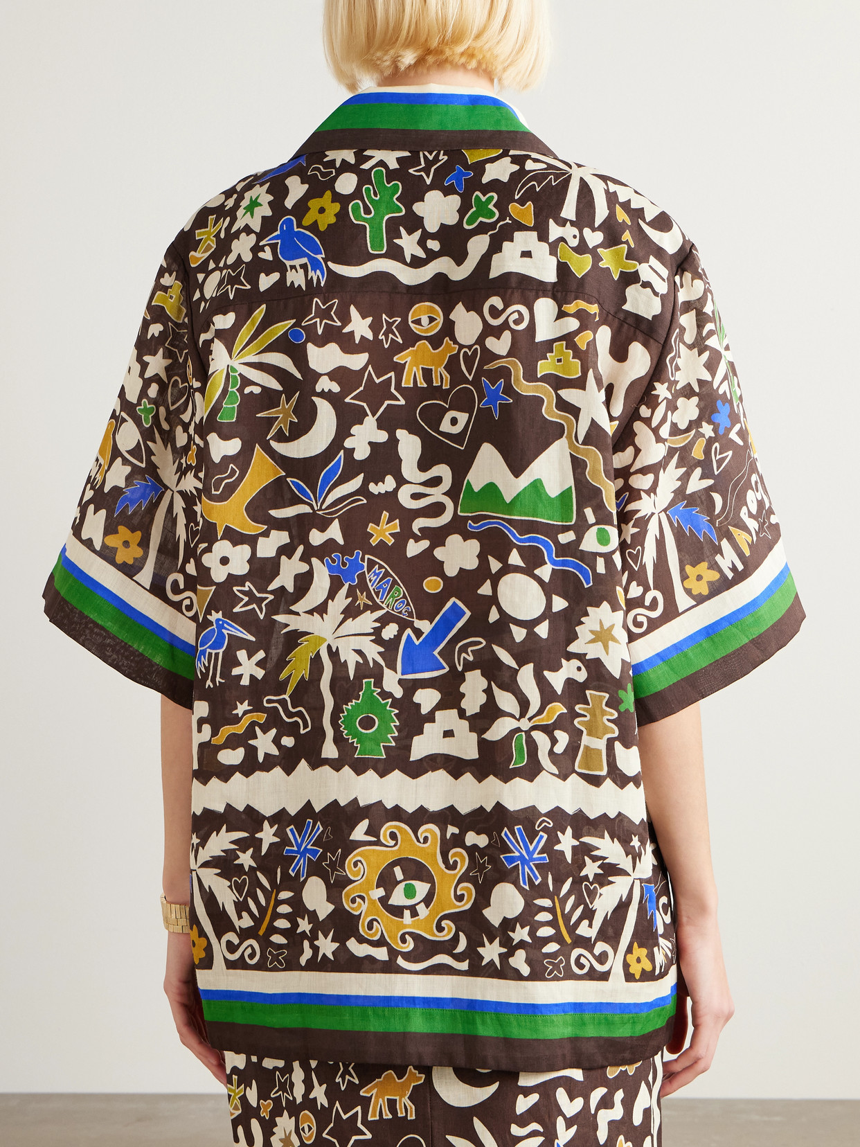 Alémais - Maroc Oversized Printed Ramie Shirt