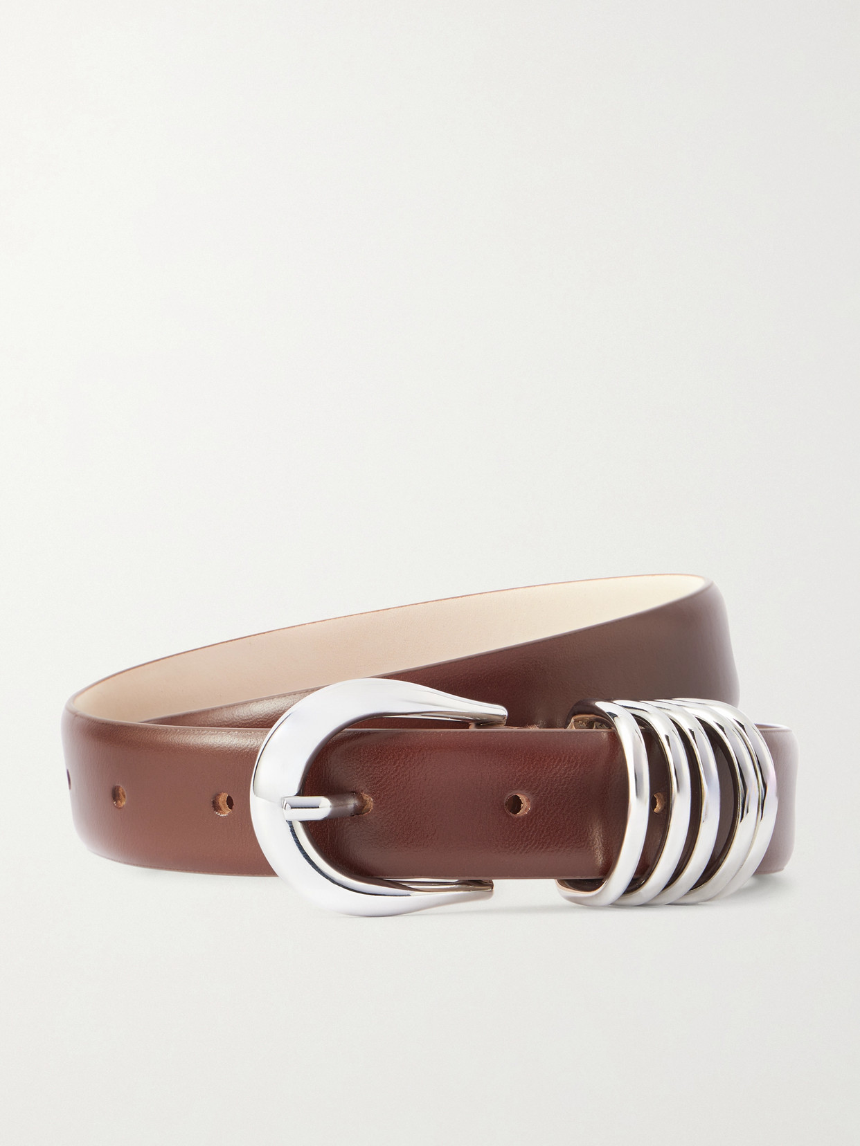 Dehanche Hollyhock Leather Belt In Brown