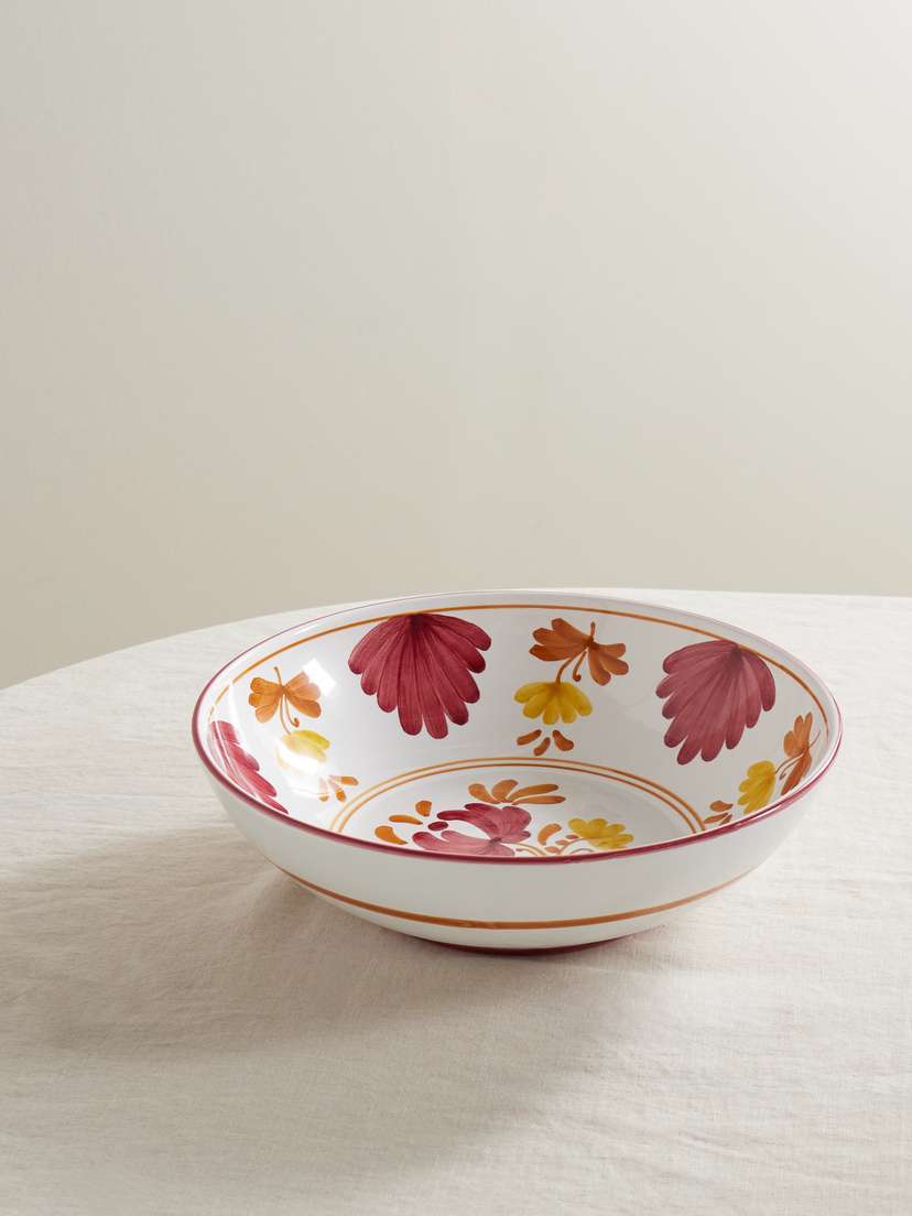 Cabana Blossom Painted Ceramic Salad Bowl