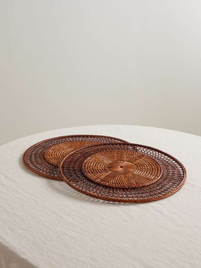 Cabana Set Of Two Terra Wicker Placemats