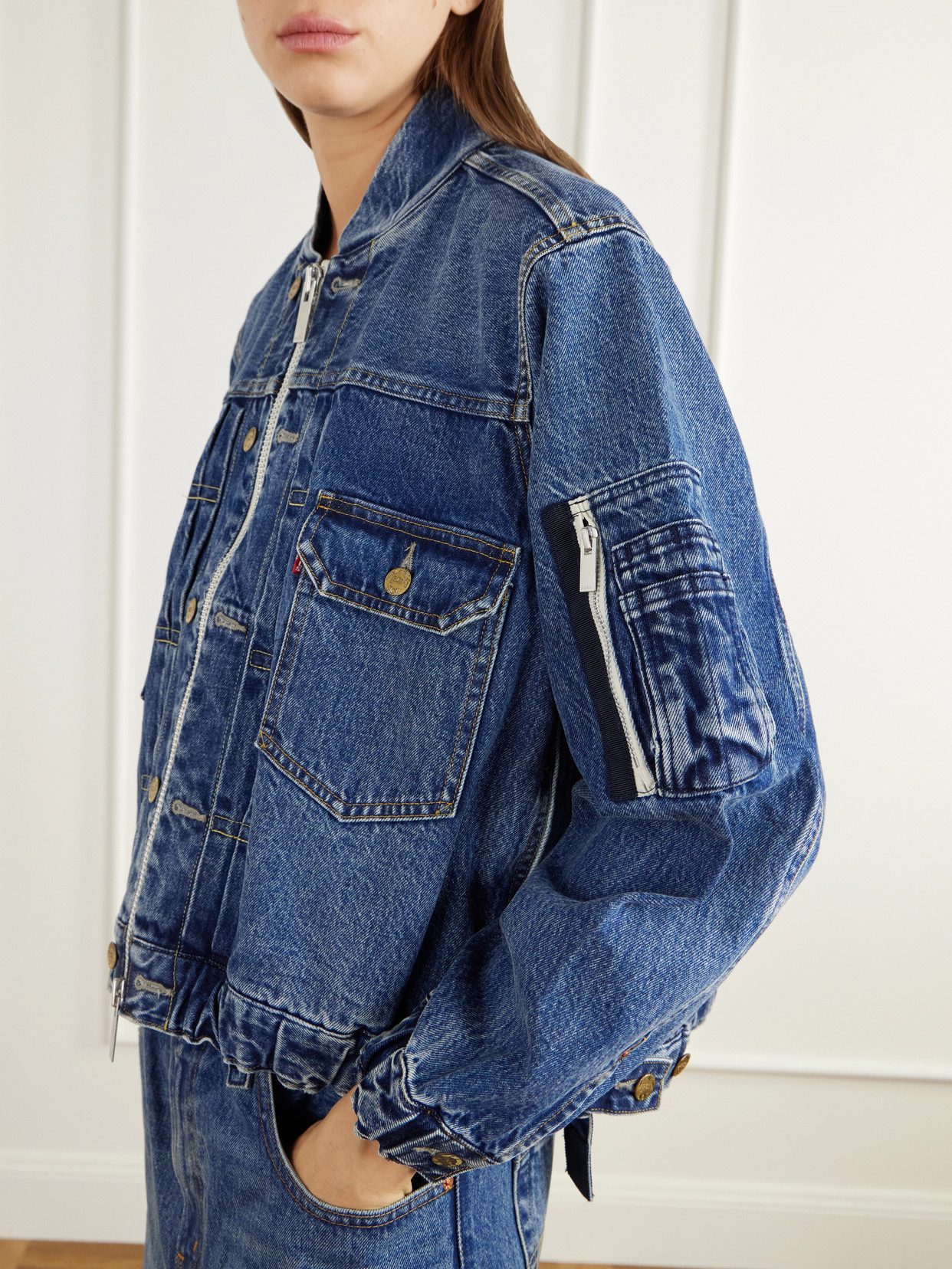 + Levi'S Washed Denim Bomber Jacket