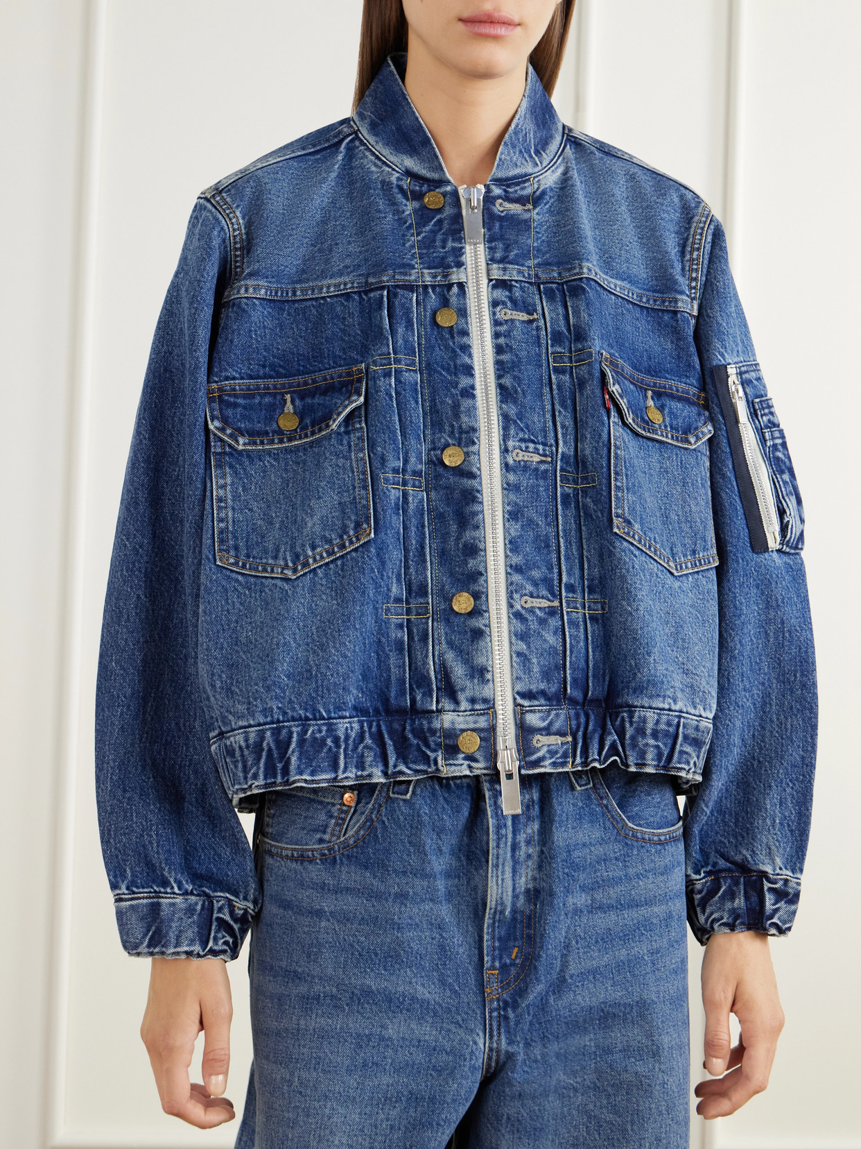 + Levi'S Washed Denim Bomber Jacket