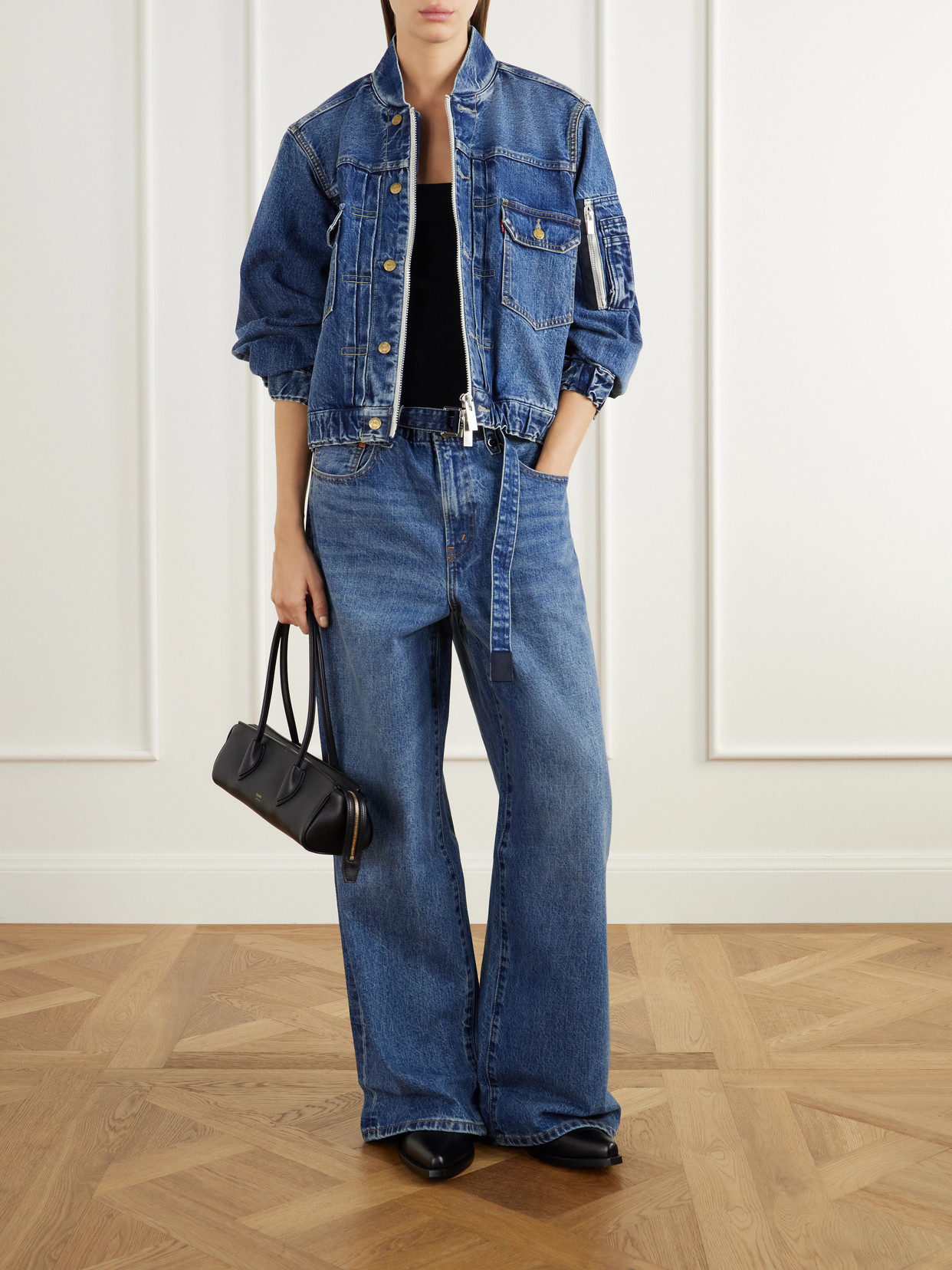 + Levi'S Washed Denim Bomber Jacket